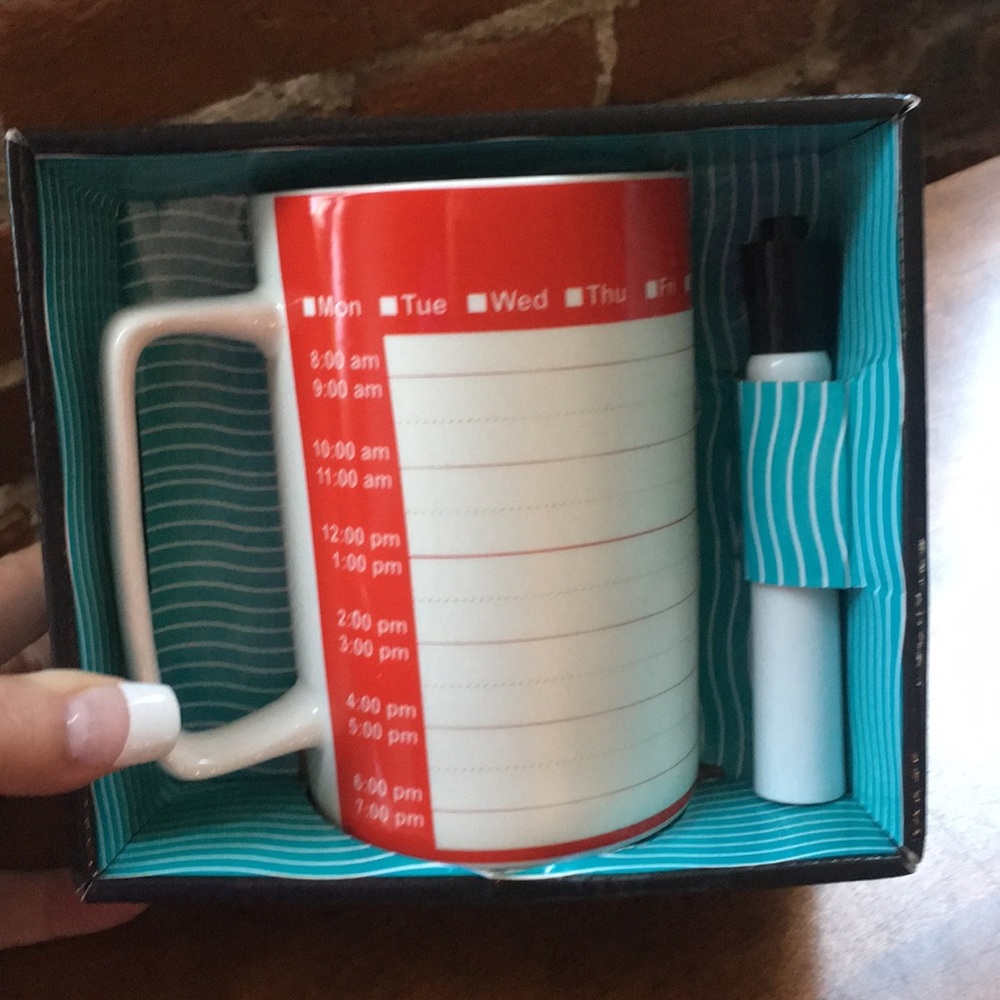 Eco-one writeable schedule ceramic mug